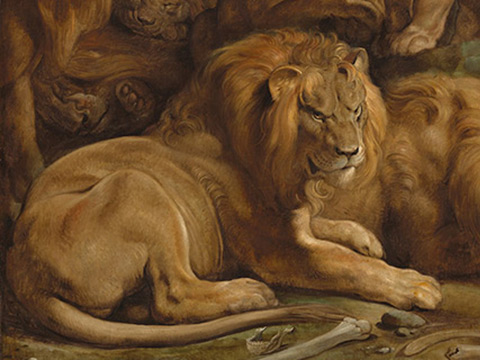 Painting of a lion